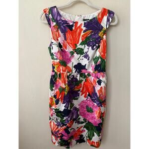 J. Crew Floral Cotton Poplin Dress Size 2